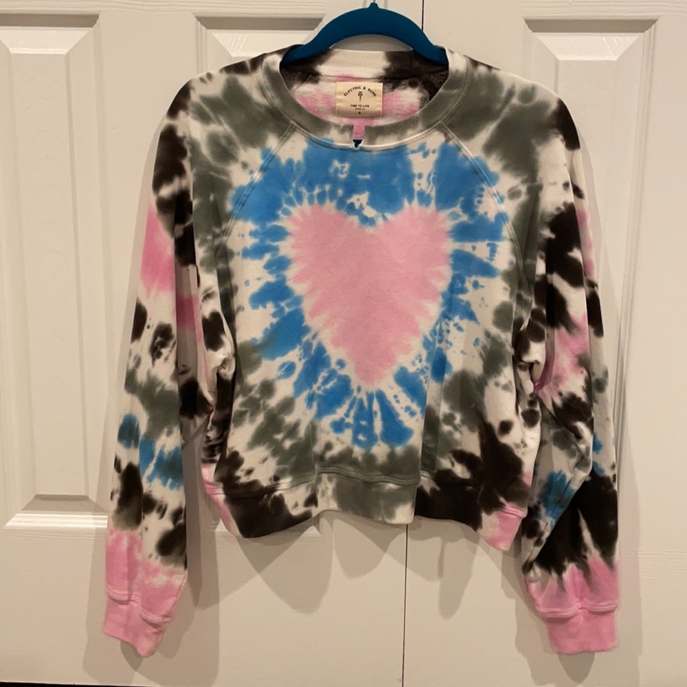 Last chance sale….. Electric and Rose time to live tie-dye sweatshirt